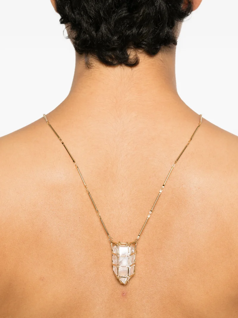 Alternative view of Colier Isabel Marant Rock Crystal Pendant auriu