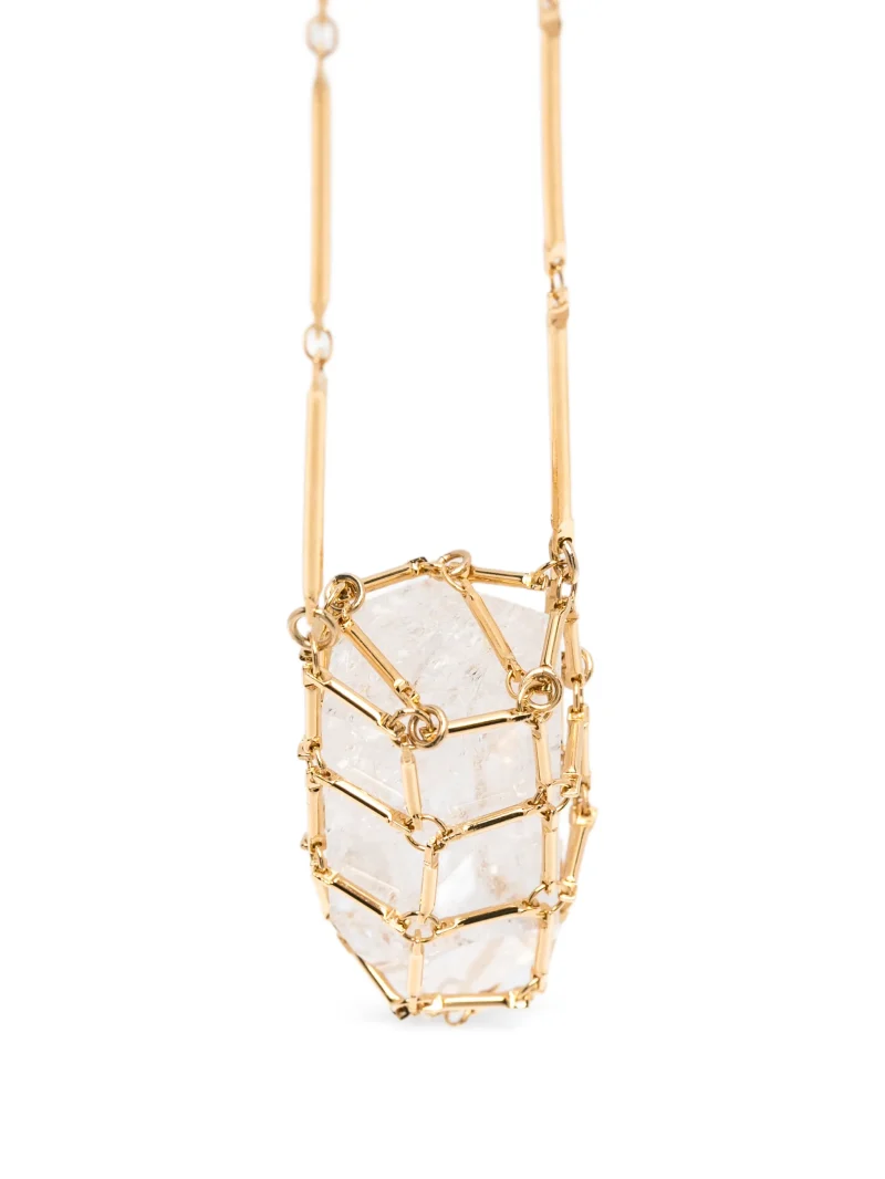 Colier Isabel Marant Rock Crystal Pendant auriu - imagine 3