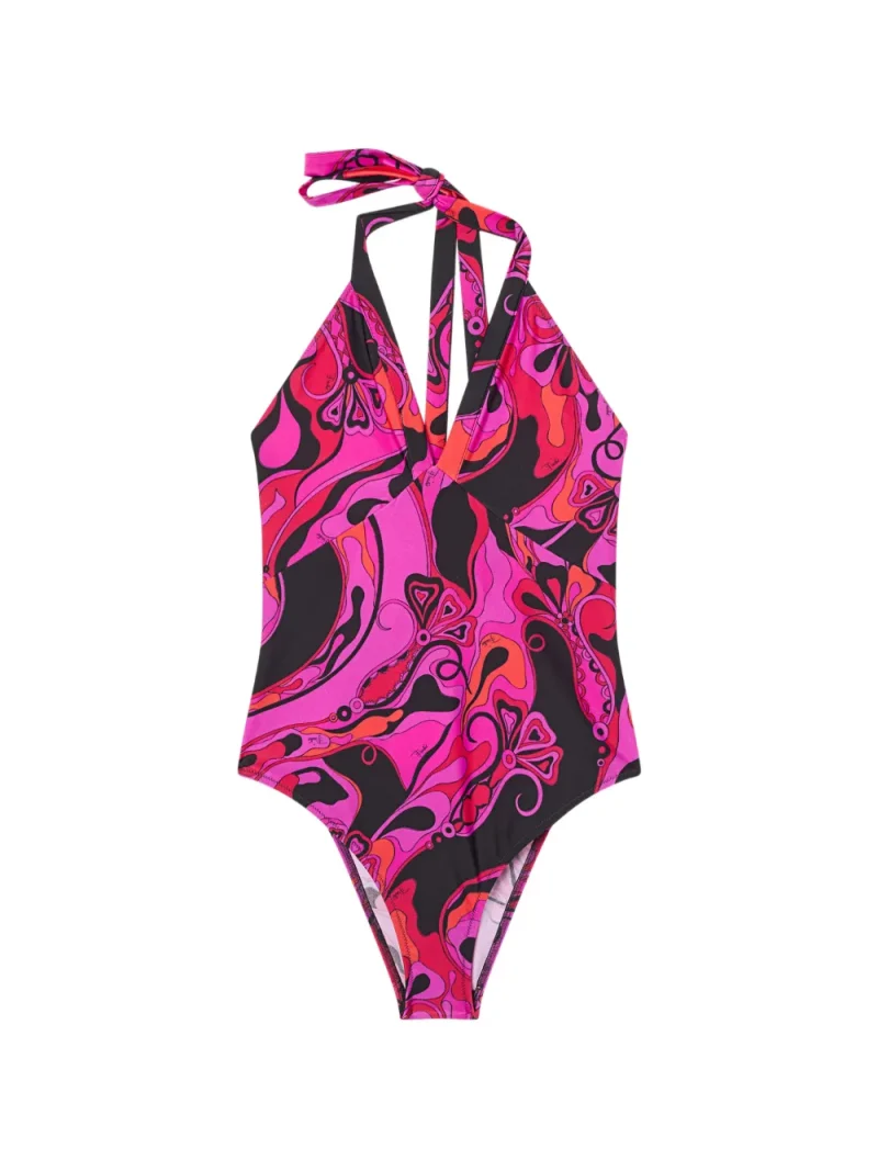 Costum de baie PUCCI Orchidee-Print roz
