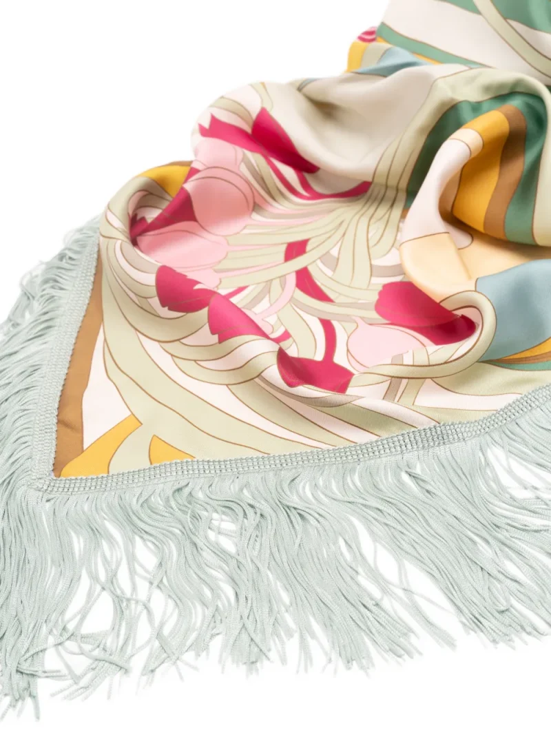 Alternative view of Esarfa La DoubleJ Fringed Floral-Print multicolor