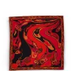 Esarfa PUCCI Orchidee-Print Silk Carre portocaliu