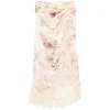 Fusta midi Camilla Lace Floral bej