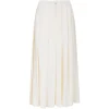 Fusta midi Fabiana Filippi Pleated alb