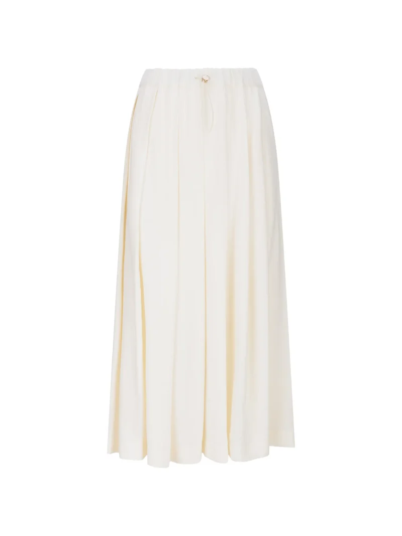 Fusta midi Fabiana Filippi Pleated alb