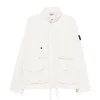Jacheta Stone Island Pocket Zip alb