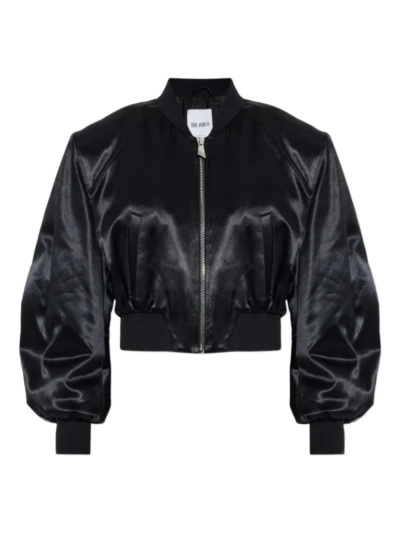 Jacheta The Attico Zip-Up Bomber negru