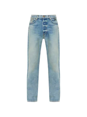 Pantaloni denim RHUDE Straight Blue albastru