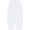 Pantaloni denim Rohe Curved Wide-Leg alb
