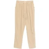 Pantaloni Isabel Marant Falcona straight-leg bej