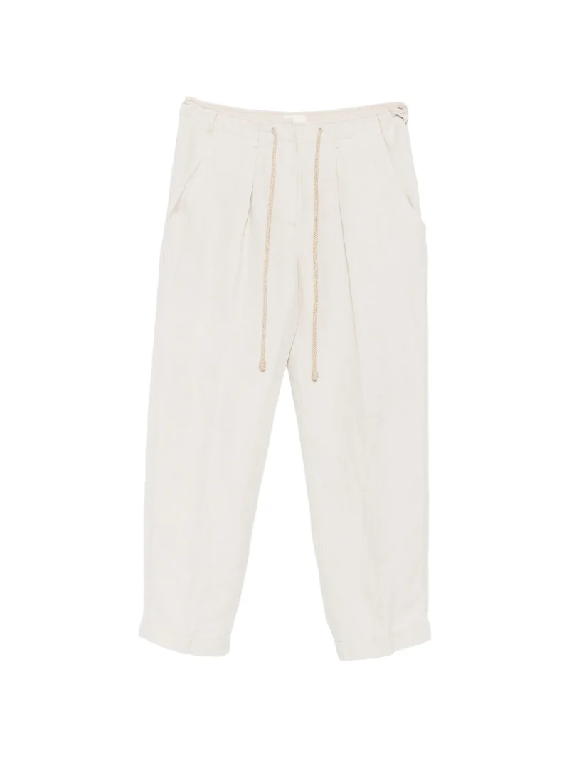 Pantaloni Isabel Marant Sharony Drawstring-Waist bej