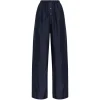 Pantaloni Rohe Silk bleumarin