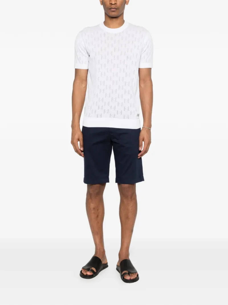 Pantaloni scurti Jacob Cohen Nicolas Slim bleumarin - imagine 4
