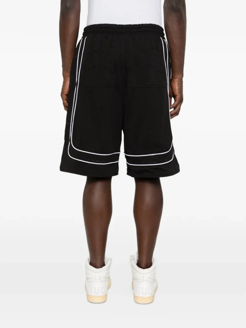 Alternative view of Pantaloni scurti RHUDE Drawstring Striped negru