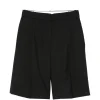 Pantaloni scurti Rohe Pleated Tailored negru