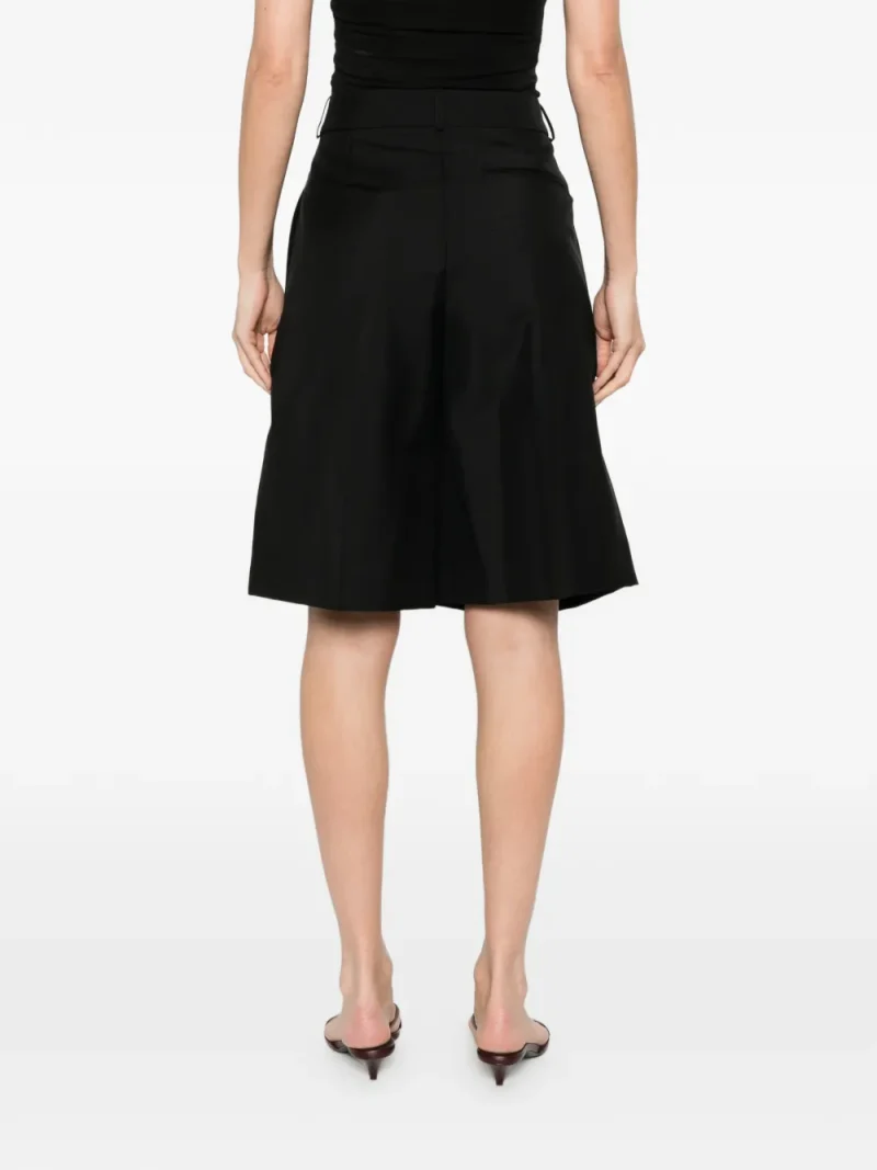 Alternative view of Pantaloni scurti Rohe Pleated Tailored negru