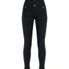 Pantaloni The Attico Button Ribbed negru