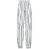 Pantaloni The Attico Elasticated Striped alb