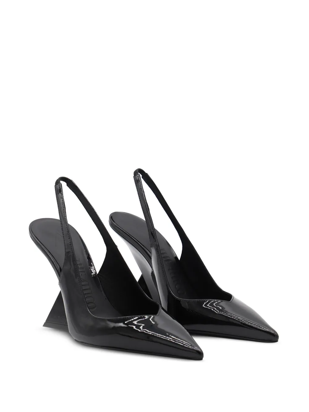 Pantofi pumps The Attico 105mm Cheope Leather negru - imagine 3