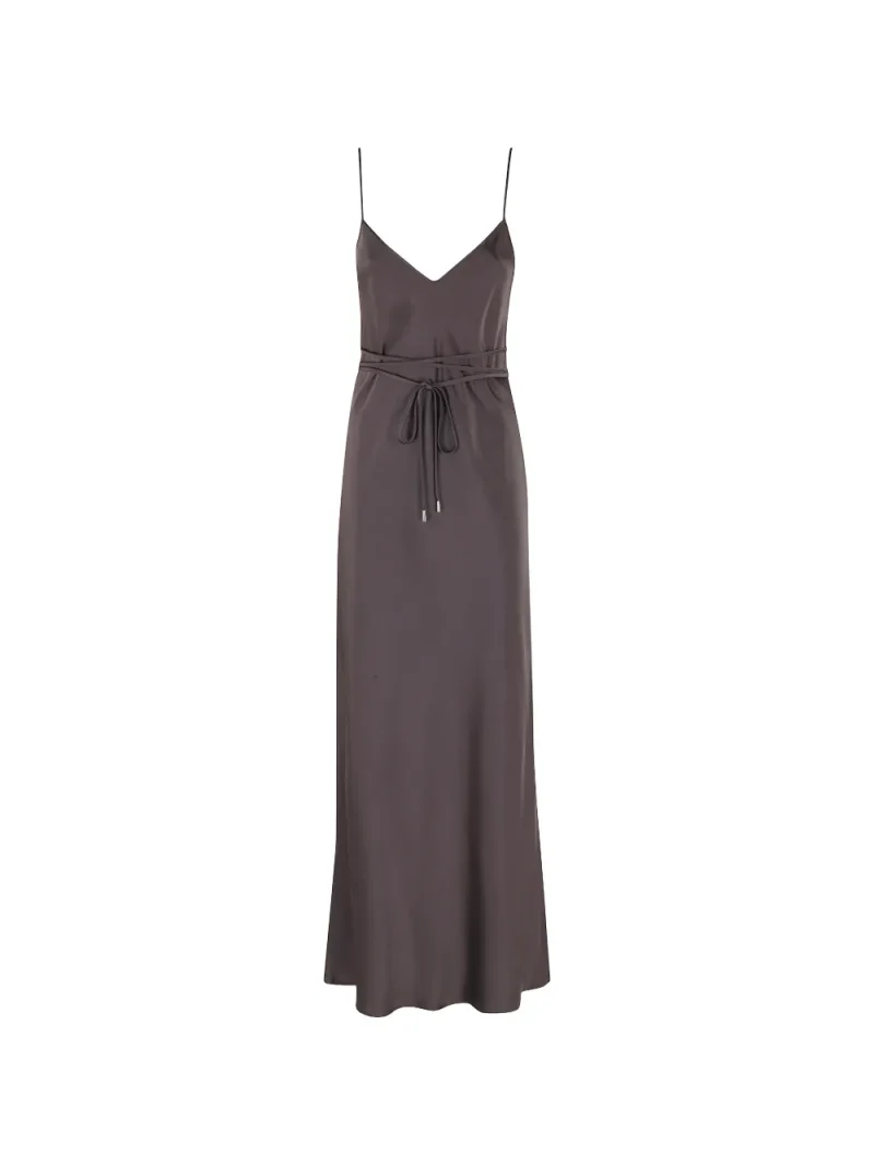 Alternative view of Rochie maxi Antonelli Tie Waist violet