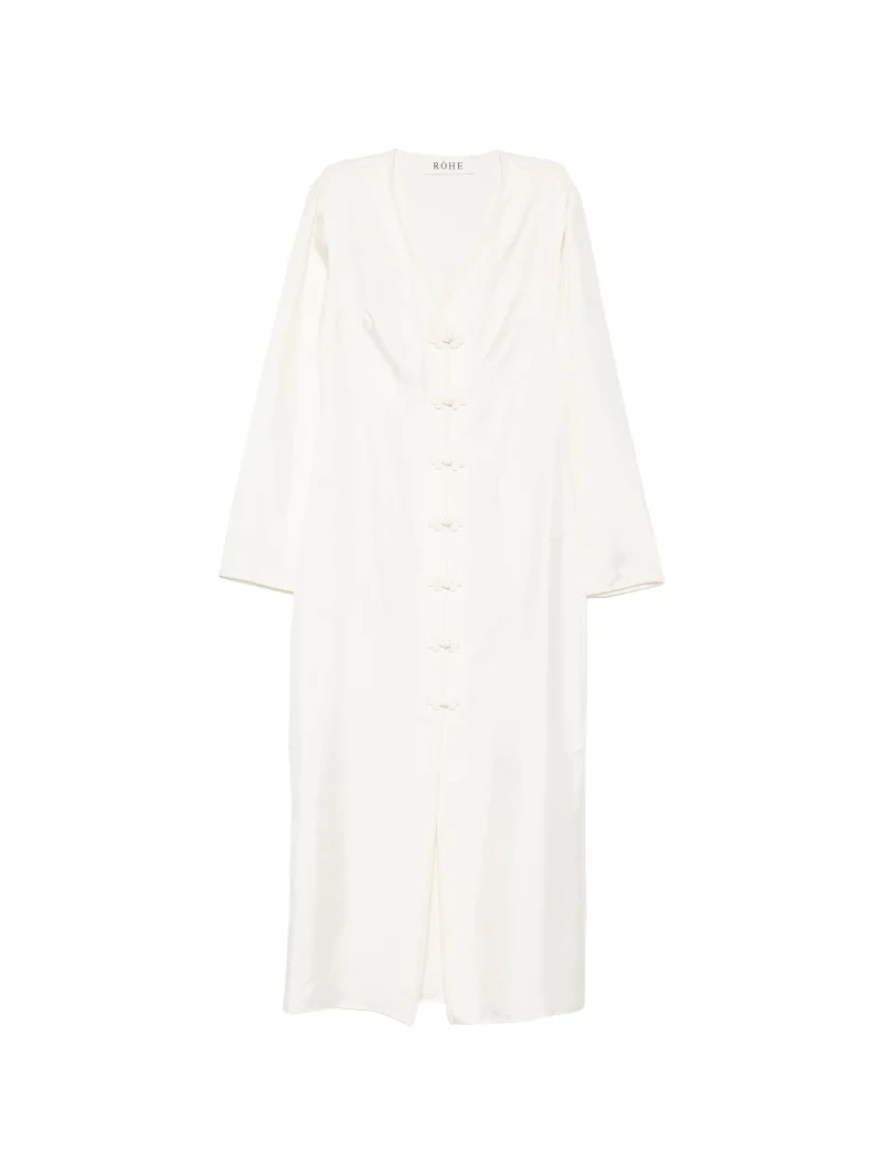 Rochie midi Rohe Button V-neck ecru