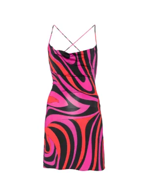 Rochie mini PUCCI Marmo-Print roz