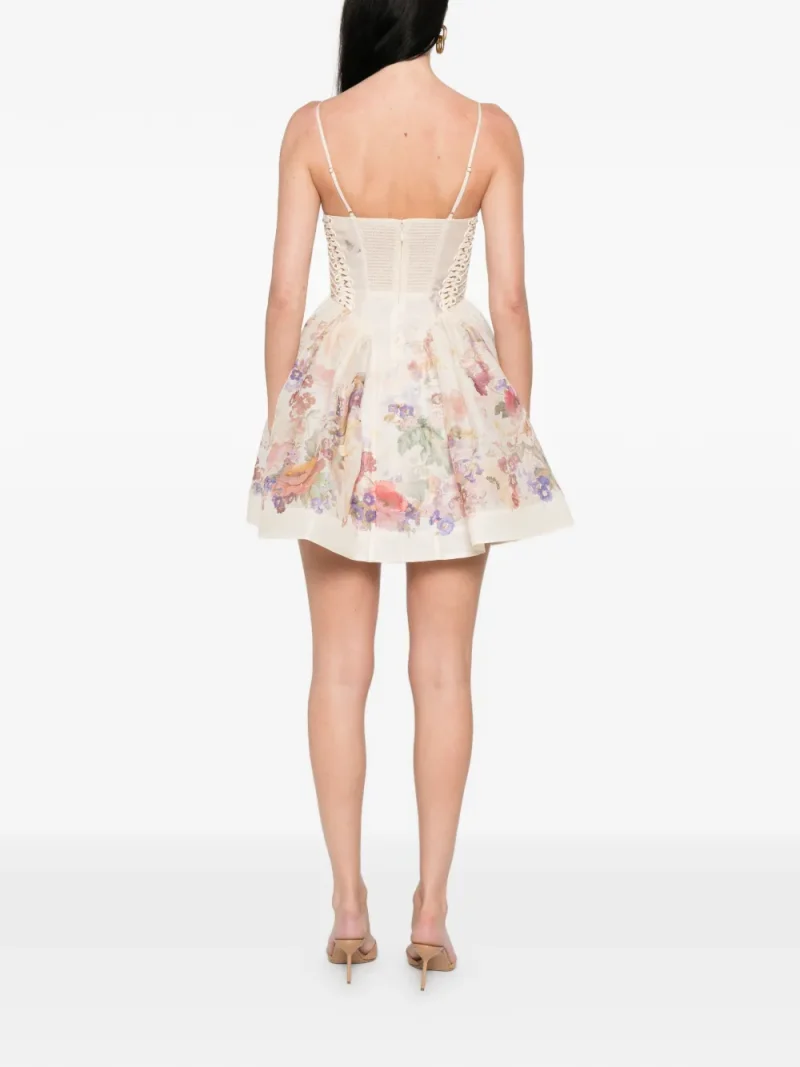 Alternative view of Rochie mini ZIMMERMANN Floral Corset multicolor