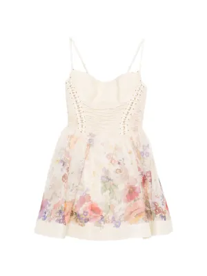 Rochie mini ZIMMERMANN Floral Corset multicolor