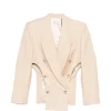 Sacou Stella McCartney Double-Breasted Cut-Out bej