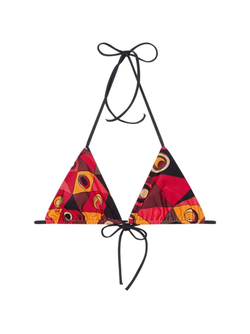 Sutien bikini PUCCI Occhi-Print Triangle portocaliu