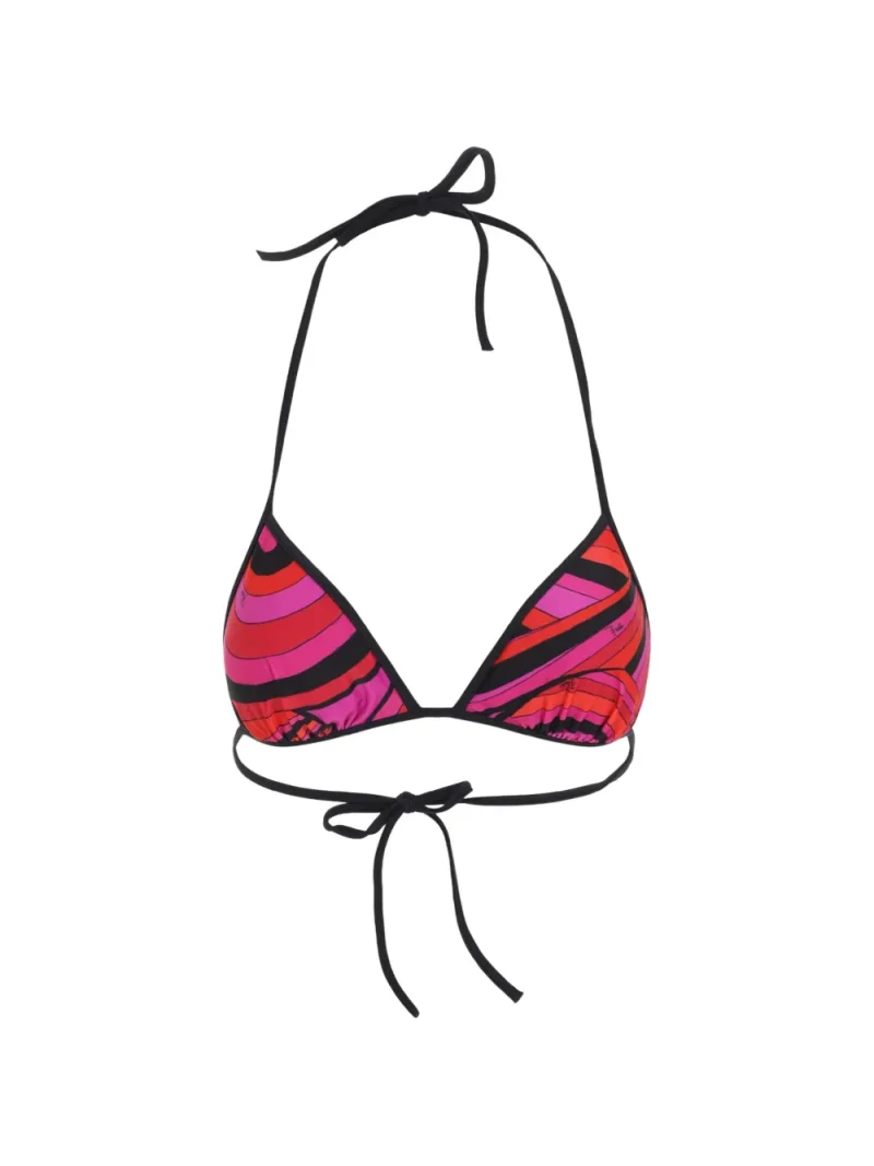 Sutien bikini PUCCI Orchidee-Print Triangle roz
