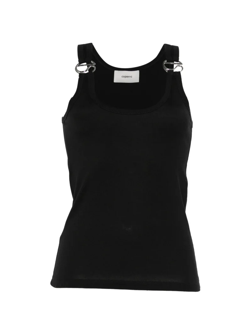Top Coperni Ring-Detail Ribbed negru