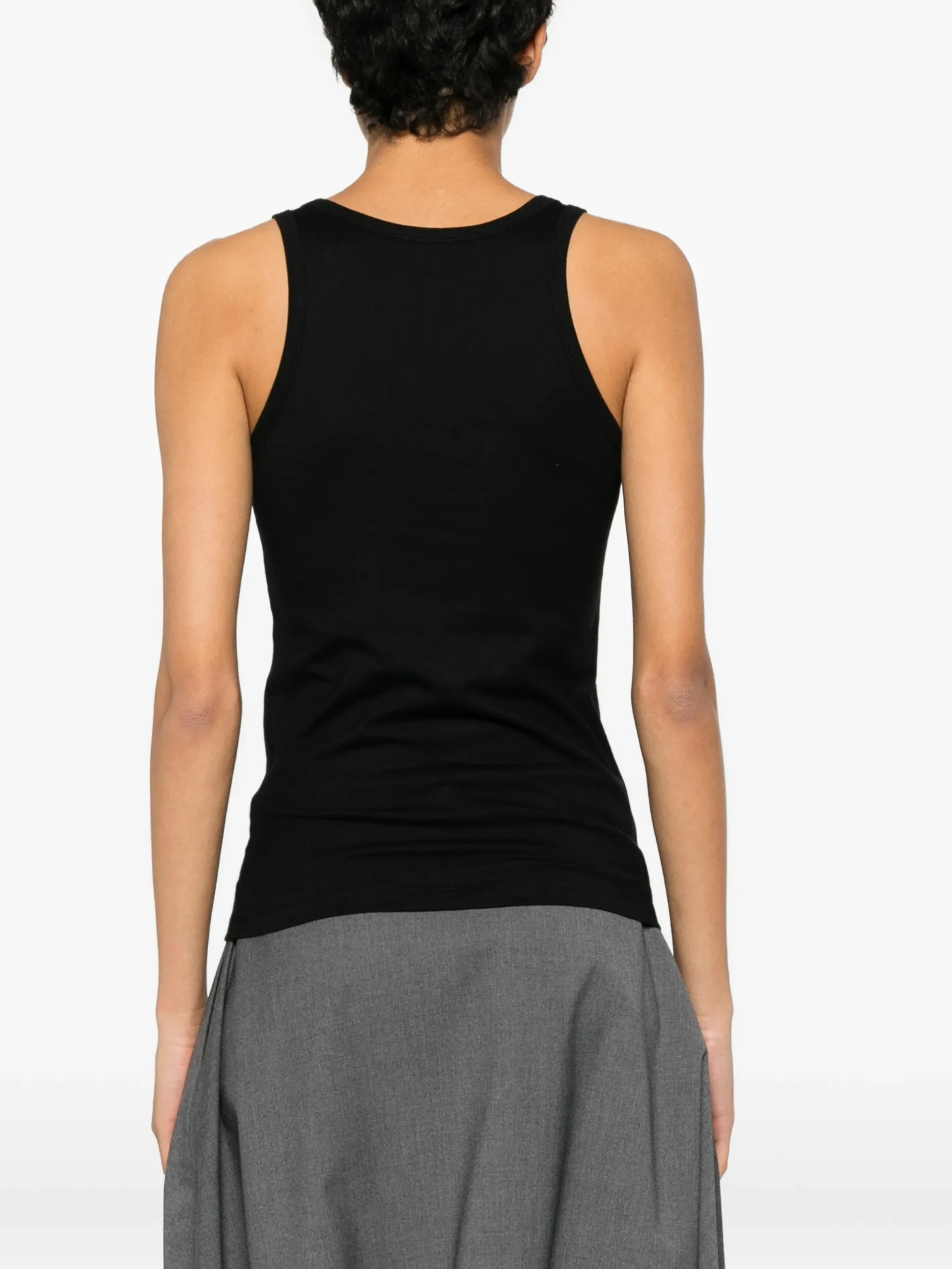 Top Coperni Ring-Detail Ribbed negru - imagine 2