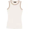Top Fabiana Filippi Contrast-trim Tank-top bej