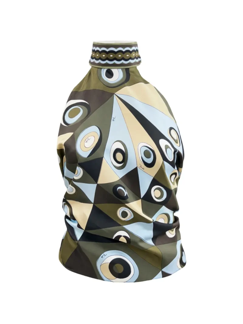Top PUCCI Geometric-Print Twill khaki