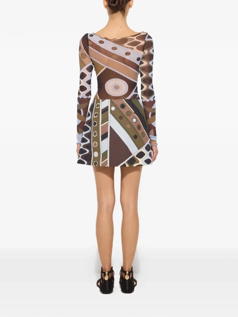 Alternative view of Top PUCCI Vivara-Print Tulle khaki