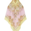 Top Versace Barocco-Print galben