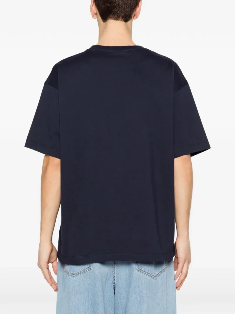 Alternative view of Tricou Drole De Monsieur D Hibiscus Brodee bleumarin