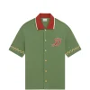 Tricou Drole De Monsieur Logo-Embroidered verde