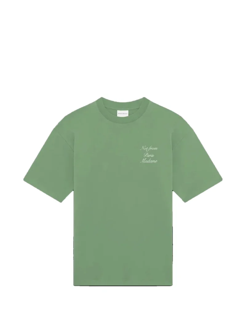 Tricou Drole De Monsieur Logo-Print verde