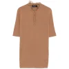 Tricou Fabiana Filippi Ruffled Buttoned maro