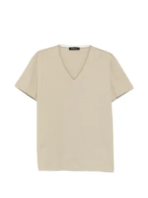 Tricou Fabiana Filippi V-neck bej