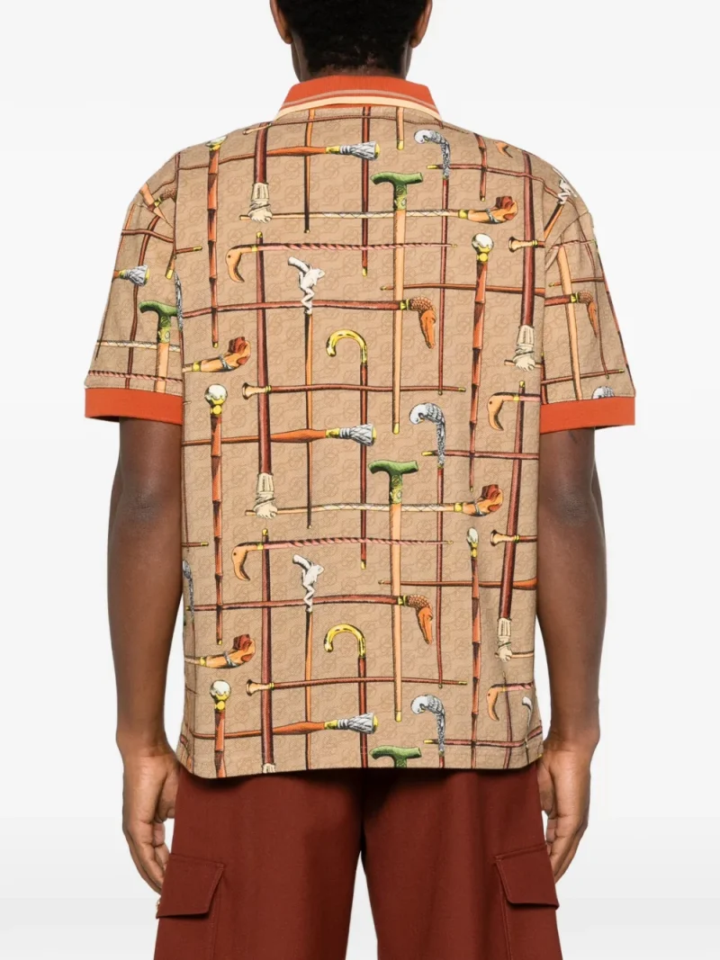 Alternative view of Tricou polo Drole De Monsieur Cannes-Print maro