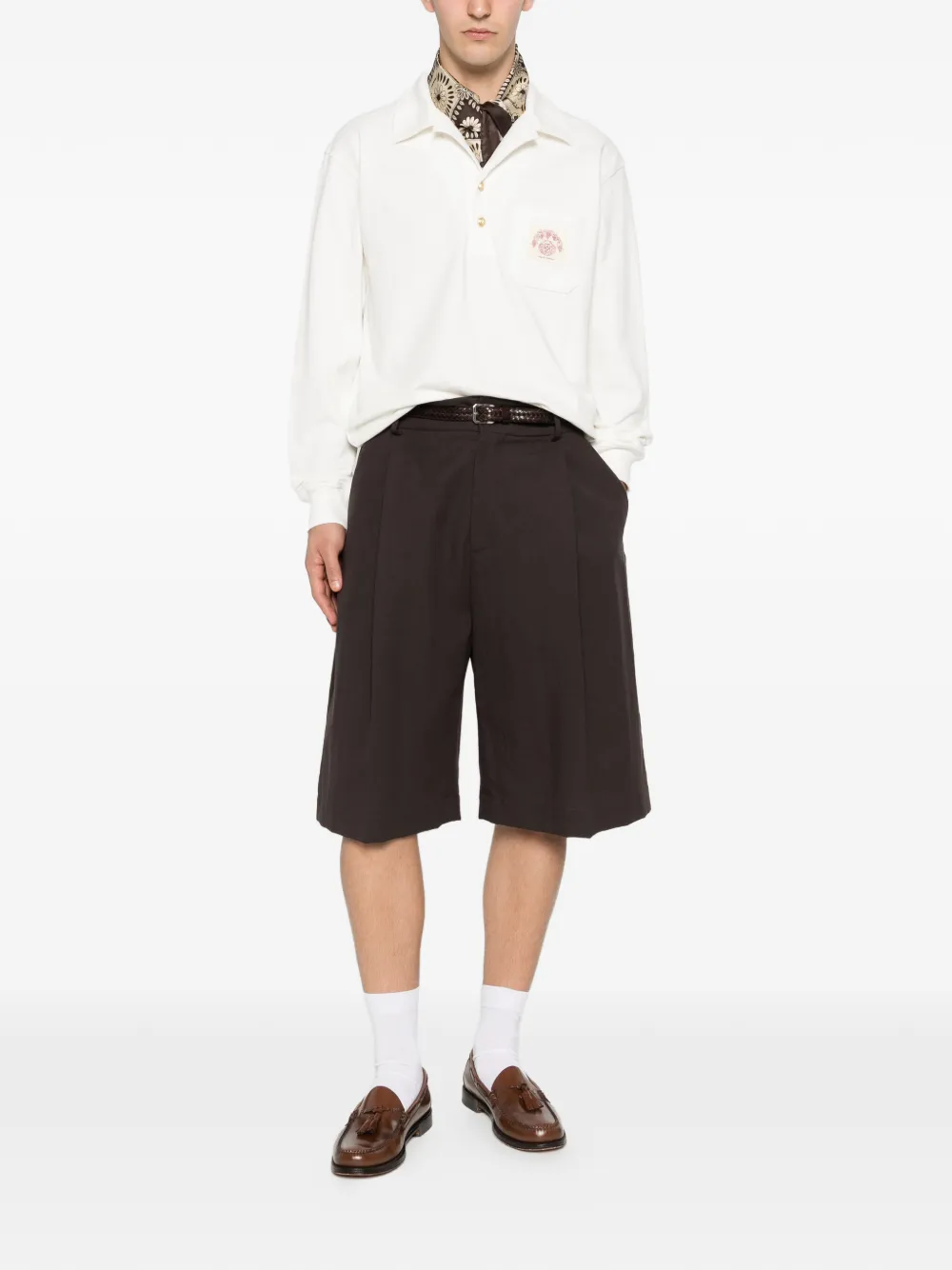 Tricou polo Drole De Monsieur Logo-Patch alb - imagine 4