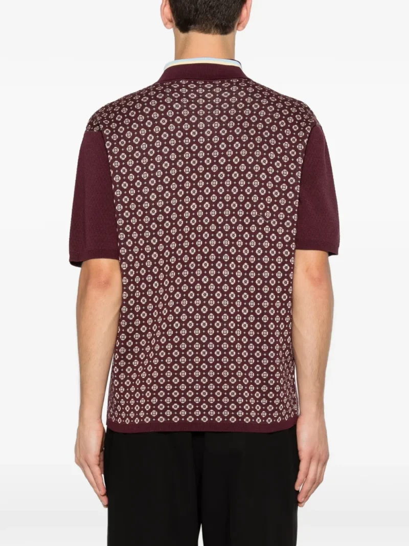 Alternative view of Tricou polo Drole De Monsieur Patterned visiniu