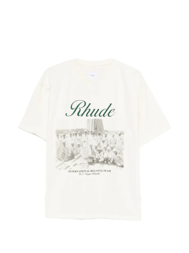 Tricou RHUDE Script Graphic ecru