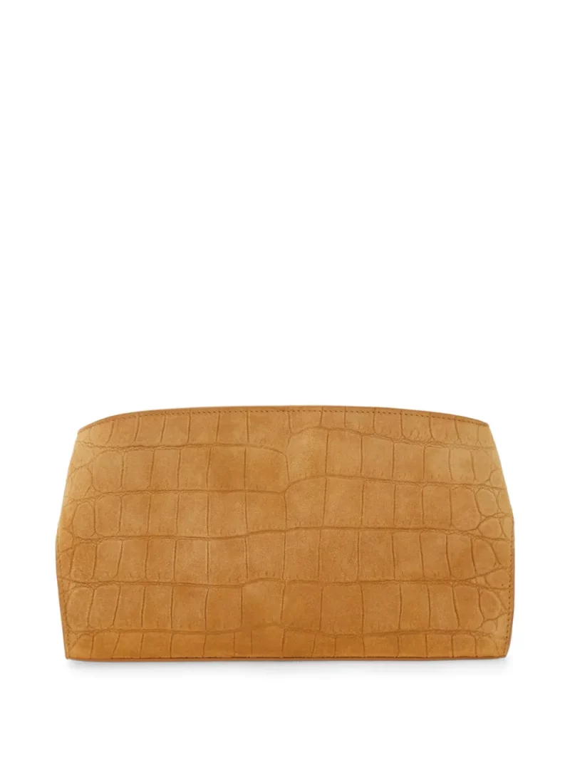 Alternative view of Geanta mini Ferragamo Hug Crocodile-Effect Crossbody maro