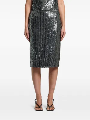 Fusta Peserico Sequin-Embellished gri