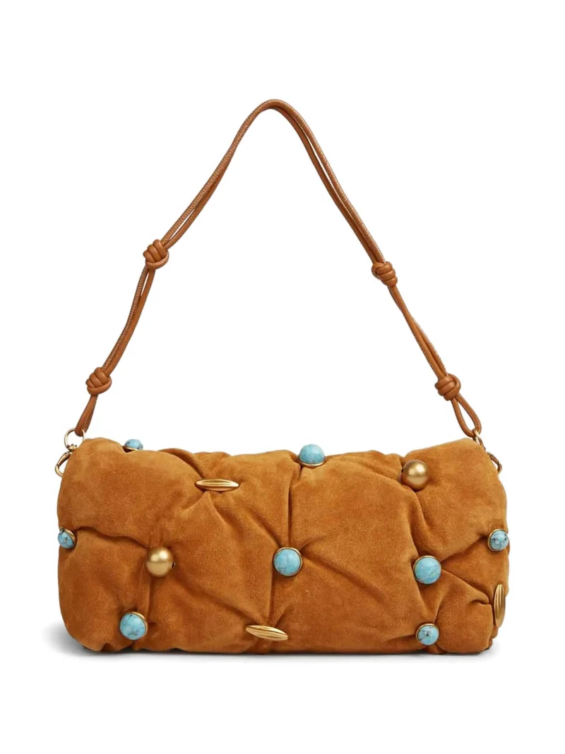 Alternative view of Geanta Cult Gaia Amalia suede clutch maro