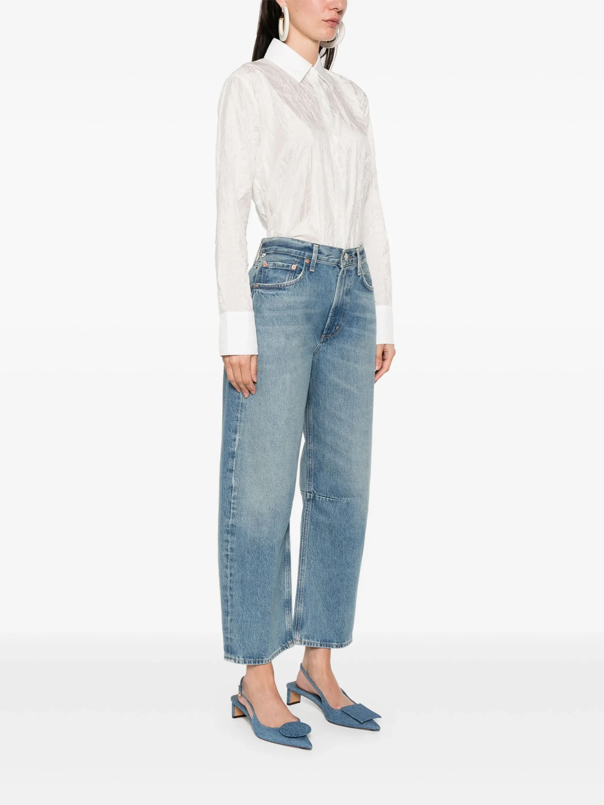 Jeans Citizens Of Humanity Miro high-rise albastru - imagine 5