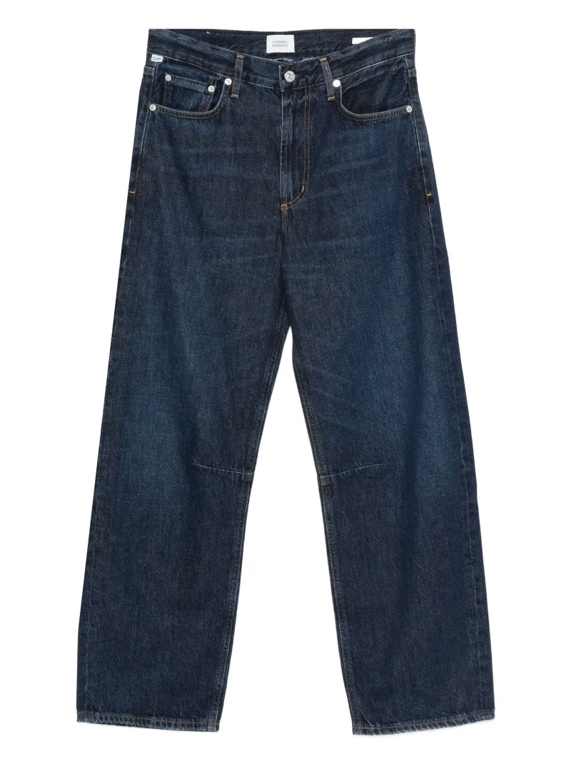Jeans Citizens Of Humanity button-fastening wide-leg albastru